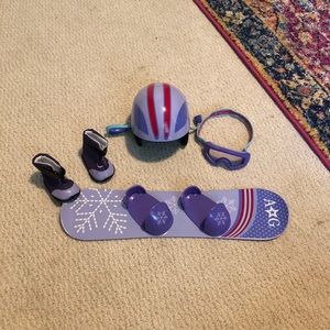 American girl snowboard set
